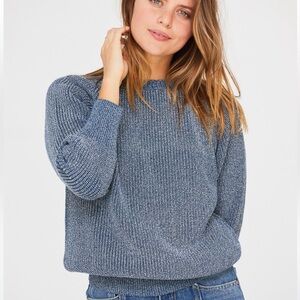 Esby Andy Vintage Fisherman sweater - Denim Blue Sz S